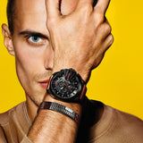 Diesel Mega Chief Chronograph Black Dial Brown Leather Strap Watch For Men - DZ4343 Buy Now By Diesel