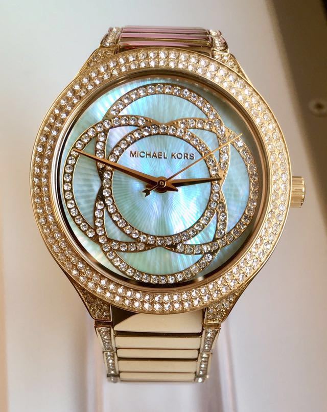 Michael Kors Kerry Mother of Pearl Dial Gold Steel Strap Watch for Women - MK3481 Buy Now By Michael Kors