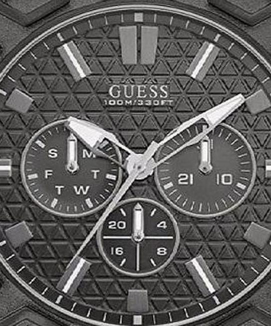 Guess Force Grey Dial Grey Rubber Strap Watch For Men - W0674G8 Buy Now By Guess