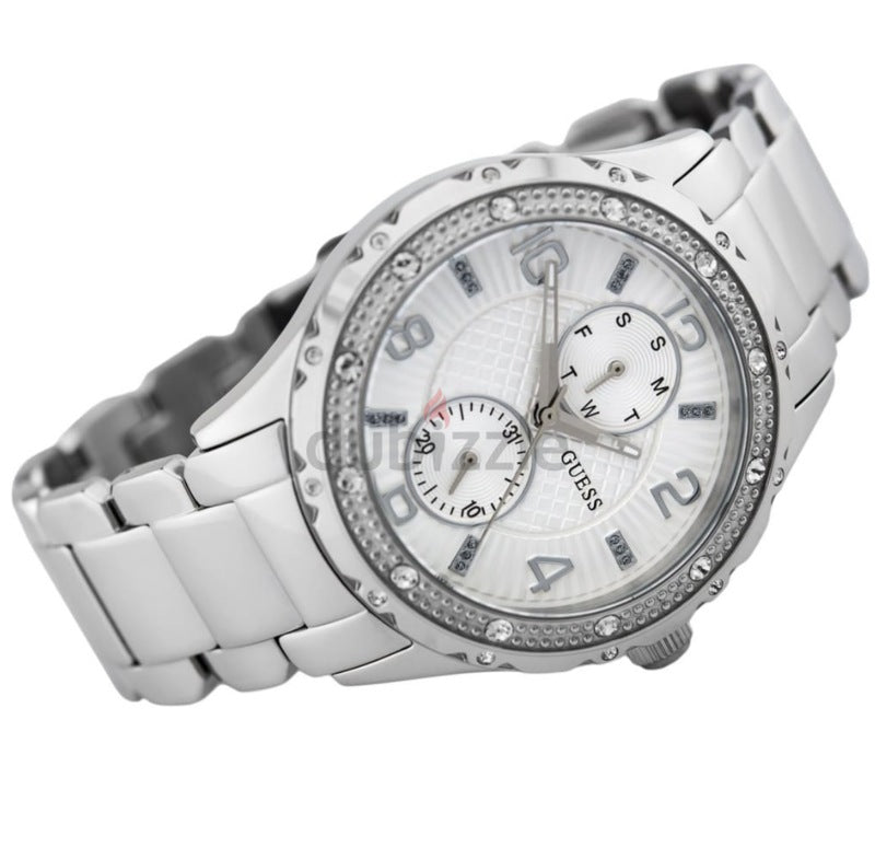 Guess Siren White Dial Silver Steel Strap Watch for Women - W0442L1 Buy Now By Guess