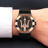 Maserati Potenza Quartz Black Dial Black Leather Strap Watch For Men - R8851108032 Buy Now By Maserati
