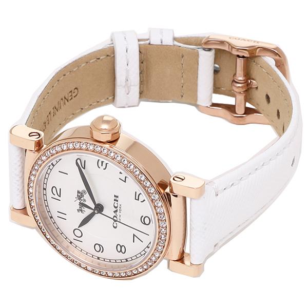 Coach Madison White Dial White Leather Strap Watch for Women - 14502401 Buy Now By Coach