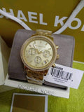 Michael Kors Runway Chronograph Gold Dial Gold Steel Strap Watch For Women - MK5698 Buy Now By Michael Kors