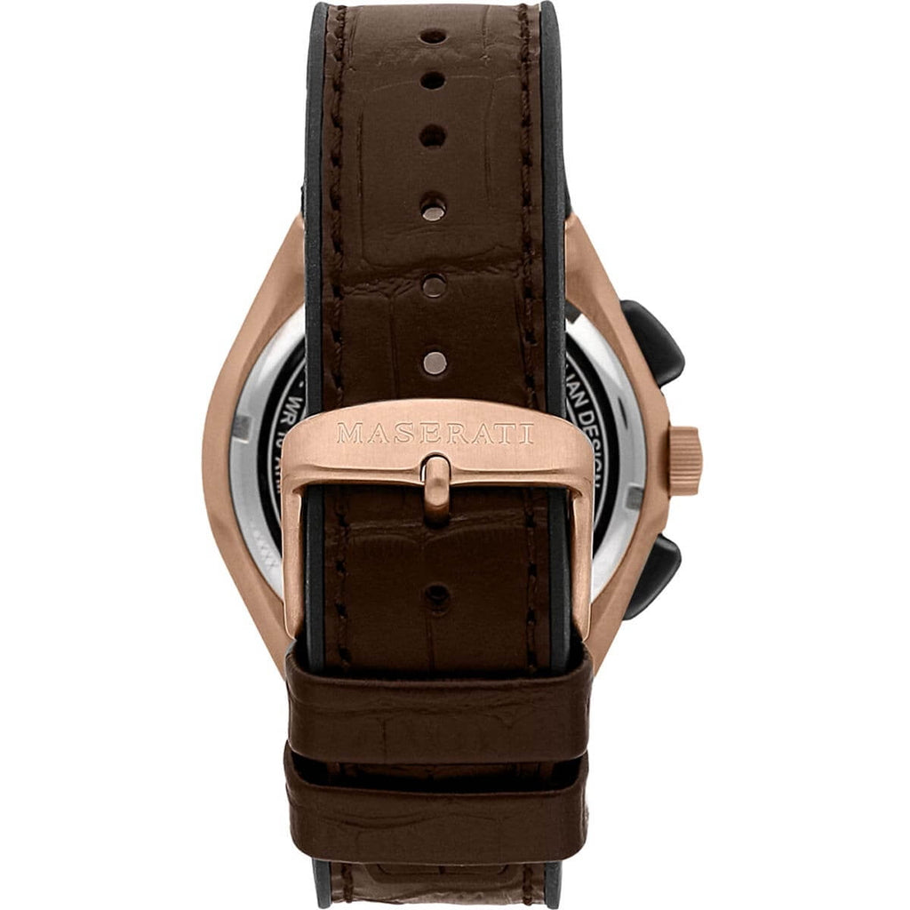 Maserati Triconic Chronograph Grey Dial Brown Leather Strap Watch For Men - R8871639003 Buy Now By Maserati