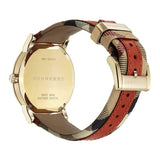 Burberry The City Gold Dial Orange Leather Strap Watch for Women - BU9016 Buy Now By Burberry
