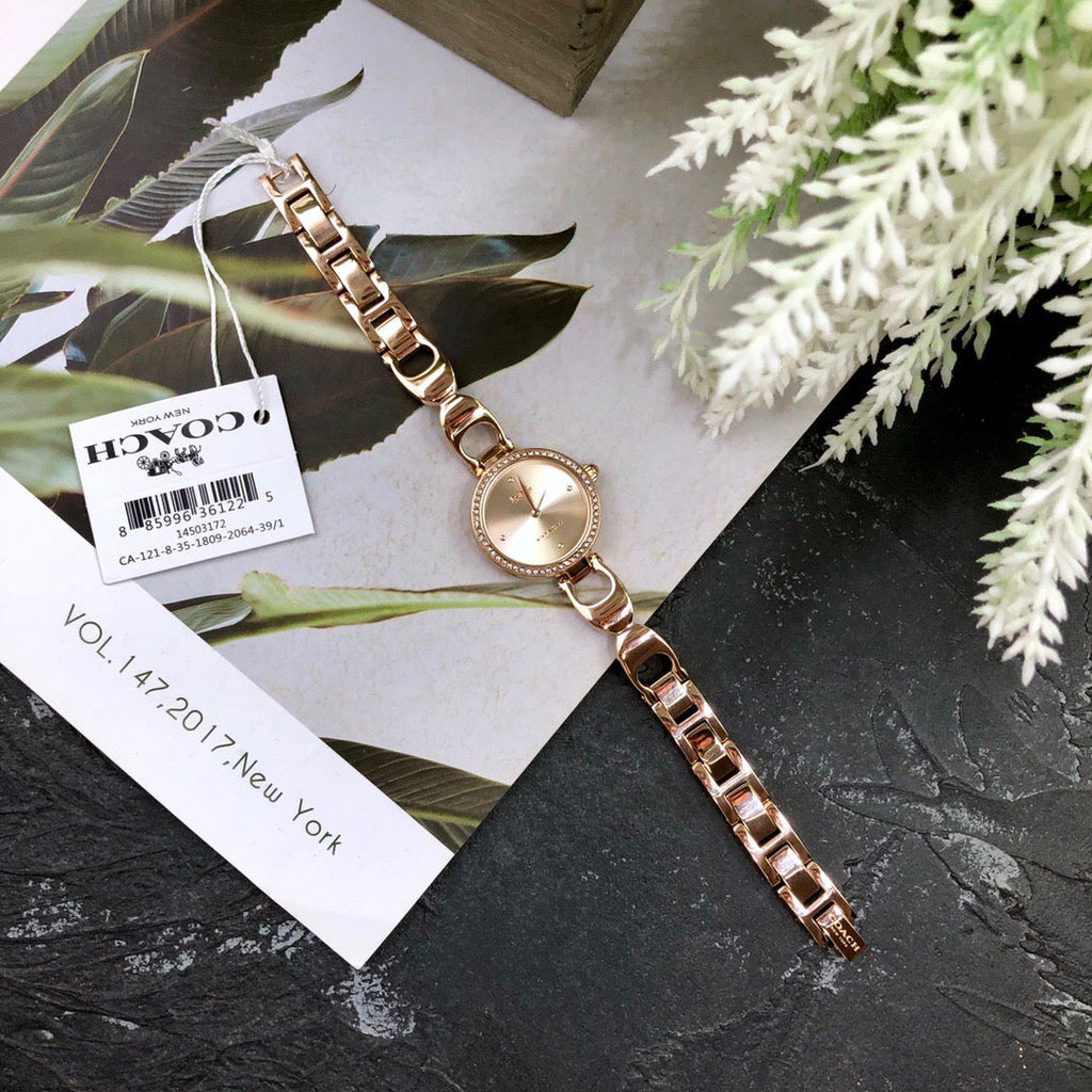 Coach Park Signature Rose Gold Dial Rose Gold Steel Strap Watch for Women - 14503172 Buy Now By Coach