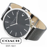 Coach Charles Black Dial Black Leather Strap Watch for Men - 14602149 Buy Now By Coach