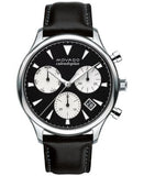 Movado Heritage Chronograph Black Dial Black Leather Strap Watch for Men - 3650005 Buy Now By Movado