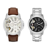 Fossil Grant Twist Multi-Function White Dial Brown Leather Strap Watch for Men - ME1144 Buy Now By Fossil