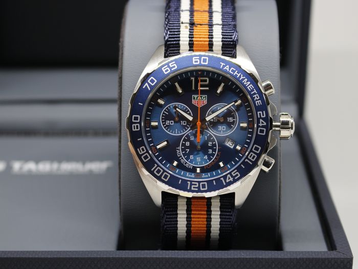 Tag Heuer Formula 1 Chronograph 43mm Blue Dial NATO Strap Watch for Men - CAZ1014.FC8196 Buy Now By Tag Heuer