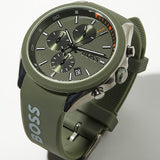 Hugo Boss Velocity Chronograph Green Dial Green Rubber Strap Watch For Men - 1514060 Buy Now By Hugo Boss