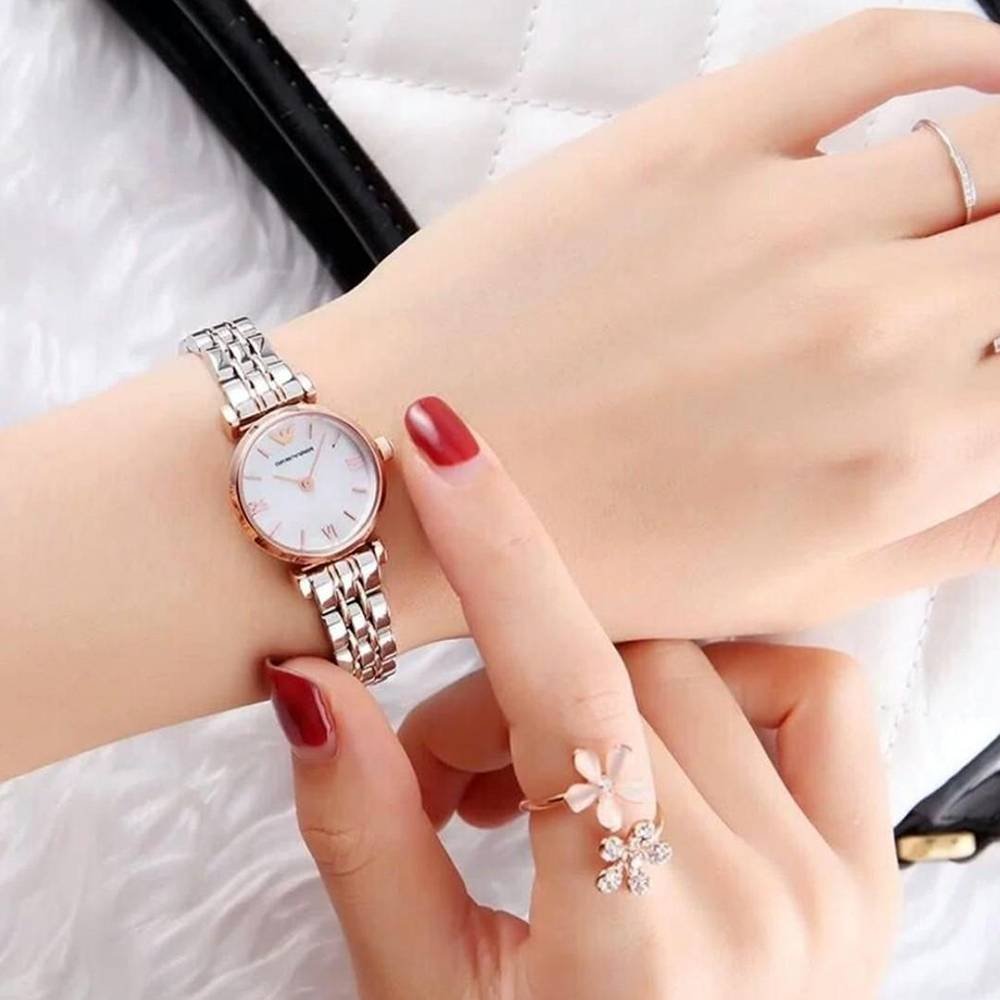 Emporio Armani Gianni Mother of Pearl Dial Two Tone Steel Strap Watch For Women - AR1764 Buy Now By Emporio Armani