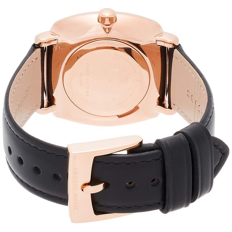 Marc Jacobs Mandy Black Dial Black Leather Strap Watch for Women - MJ1565 Buy Now By Marc Jacobs