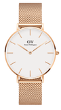 Daniel Wellington Petite Melrose White Dial Rose Gold Mesh Strap Watch For Women - DW00100305 Buy Now By Daniel Wellington