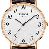 Tissot T Classic Everytime White Dial Black Leather Strap Watch For Men - T109.610.36.032.00 Buy Now By Tissot