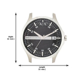 Armani Exchange Hampton Chronograph Black Dial Silver Steel Strap Watch For Men - AX2103 Buy Now By Armani Exchange