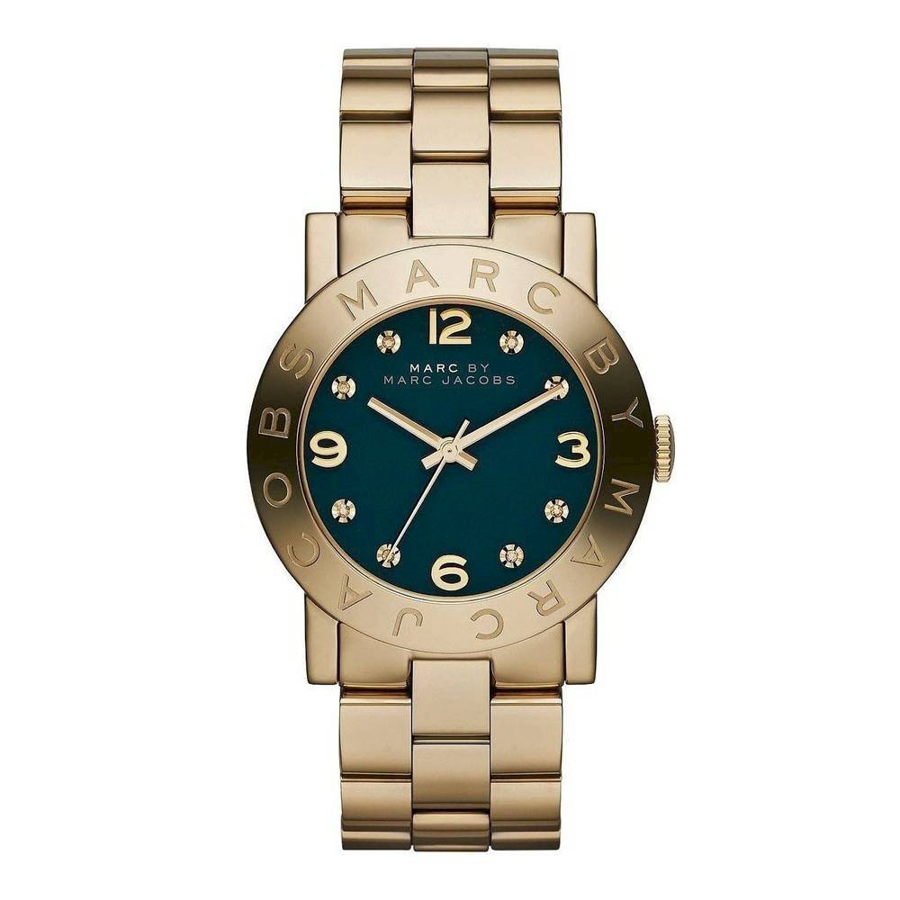 Marc Jacobs Amy Green Dial Gold Steel Strap Watch for Women - MBM8609 Buy Now By Marc Jacobs