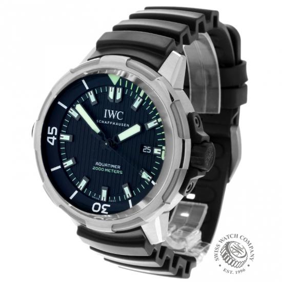 IWC Aquatimer Automatic 2000 Black Dial Black Rubber Strap Watch for Men - IW358002 Buy Now By IWC