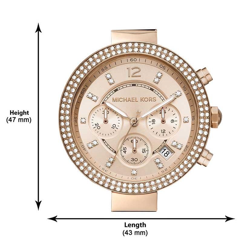 Michael Kors Parker Chronograph Rose Gold Dial Two Tone Steel Strap Watch For Women - MK6832 Buy Now By Michael Kors