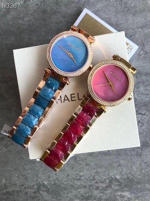 Michael Kors Parker Pink Mother of Pearl Dial Two Tone Steel Strap Watch for Women - MK6490 Buy Now By Michael Kors