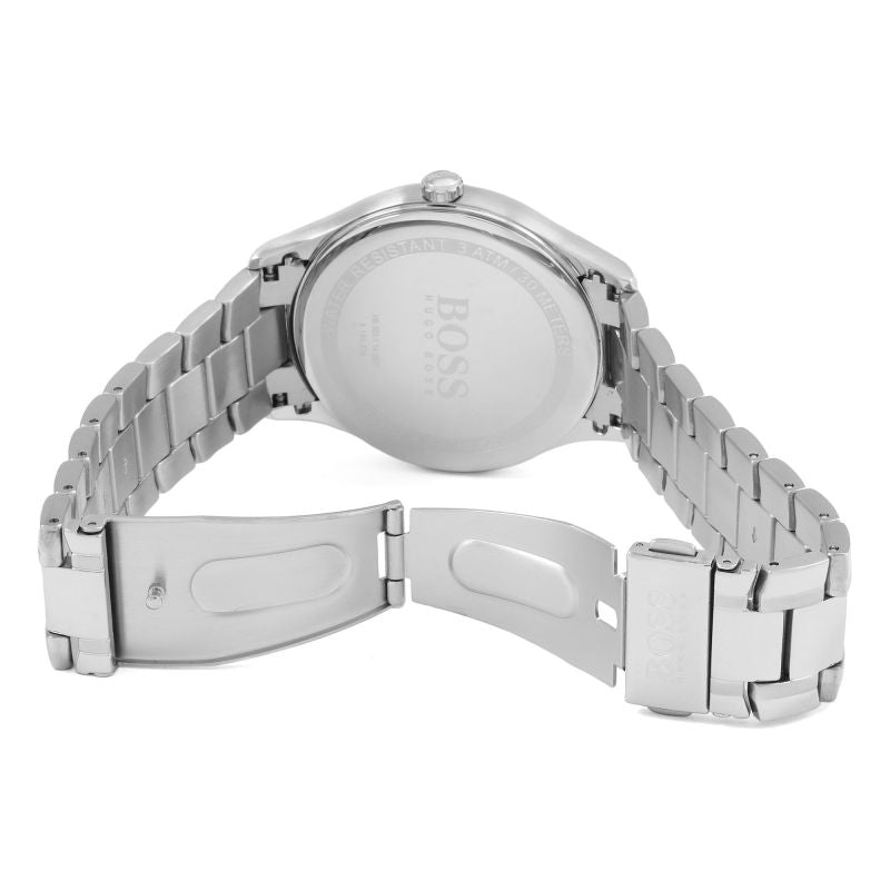 Hugo Boss Governer Blue Dial Silver Steel Strap Watch for Men - 1513487 Buy Now By Hugo Boss
