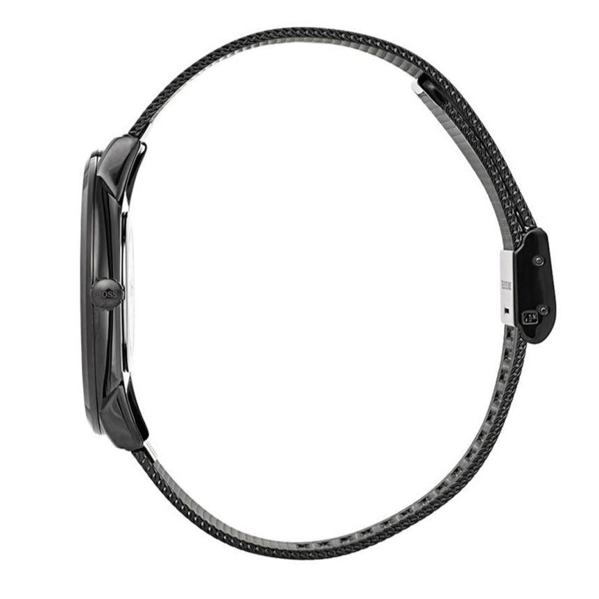 Hugo Boss Horizon Quartz Black Dial Black Mesh Bracelet Watch For Men - 1513542 Buy Now By Hugo Boss