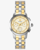 Tory Burch Classic Chronograph White Dial Two Tone Steel Strap Watch for Women - TBW1034 Buy Now By Tory Burch
