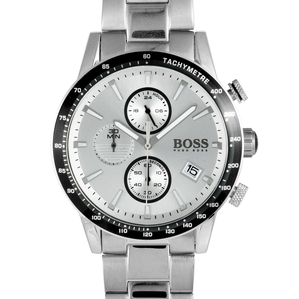 Hugo Boss Rafale Competitive Sport Silver Dial Silver Steel Strap Watch for Men - 1513511 Buy Now By Hugo Boss