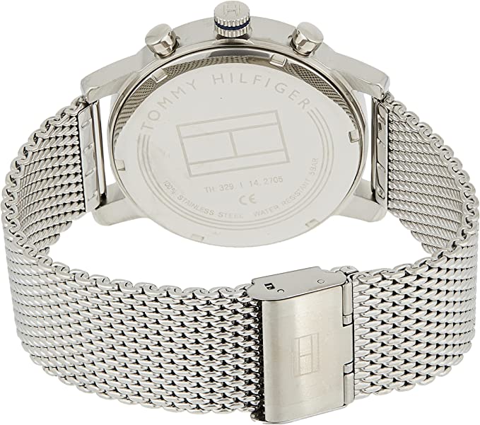 Tommy Hilfiger Kane Black Dial Silver Mesh Bracelet Watch for Men - 1710402 Buy Now By Tommy Hilfiger