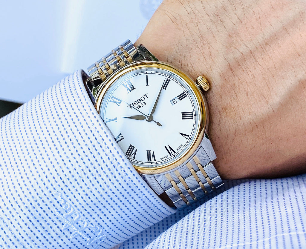 Tissot T Classic Carson Quartz White Dial Two Tone Steel Strap Watch for Men - T085.410.22.013.00 Buy Now By Tissot