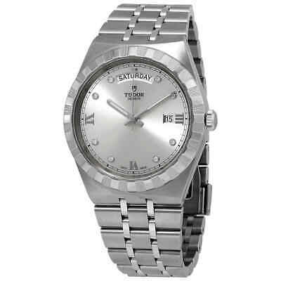 Tudor Royal Day Date Diamonds Automatic Silver Dial Silver Steel Strap Watch for Men - M28600-0002 Buy Now By Tudor