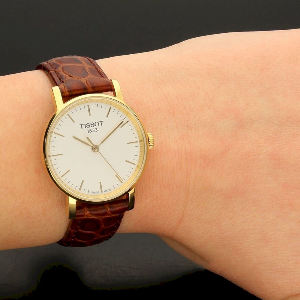 Tissot Everytime Desire Small White Dial Maroon Leather Strap Watch For Women - T109.210.36.031.00 Buy Now By Tissot