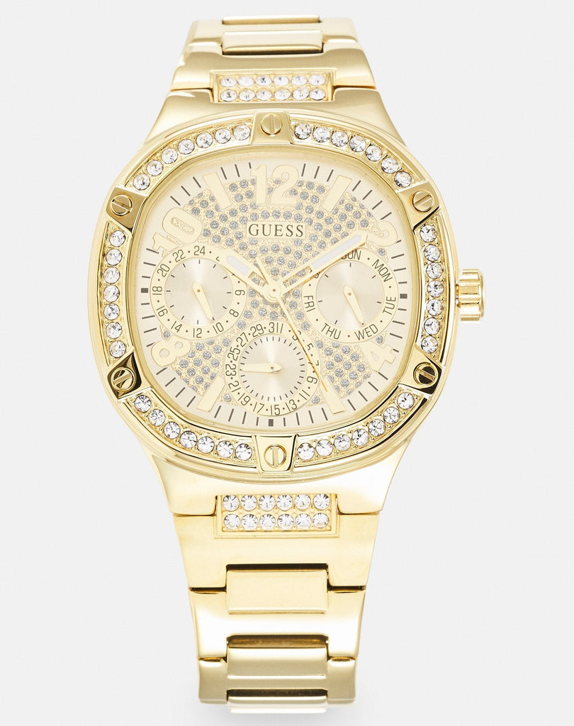 Guess Duchess Quartz Gold Dial Gold Steel Strap Watch For Women - GW0558L2 Buy Now By Guess