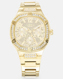Guess Duchess Quartz Gold Dial Gold Steel Strap Watch For Women - GW0558L2 Buy Now By Guess