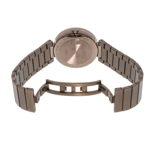 Gucci Interlocking G Quartz Brown Dial Brown Steel Strap Watch for Women - YA133317 Buy Now By Gucci