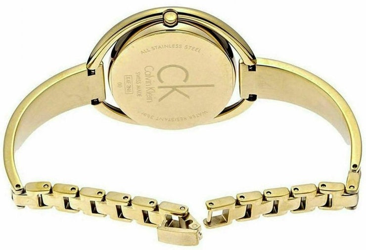 Calvin Klein Impetuous White Dial Gold Steel Strap Watch for Women - K4F2N516 Buy Now By Calvin Klein