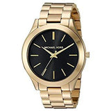Michael Kors Runway Black Dial Gold Steel Strap Watch for Women - MK3478 Buy Now By Michael Kors