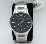Emporio Armani Classic Quartz Black Dial Silver Steel Strap Watch For Men - AR9107 Buy Now By Emporio Armani
