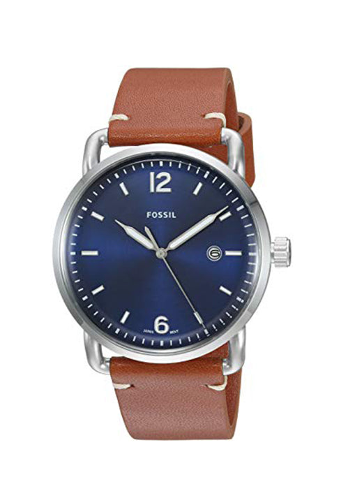 Fossil Commuter Blue Dial Blue Leather Strap Watch for Men - FS5325 Buy Now By Fossil