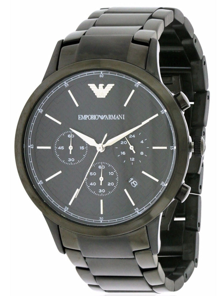 Emporio Armani Dress Chronograph Quartz Black Dial Black Stainless Steel Strap Watch For Men - AR2485 Buy Now By Emporio Armani