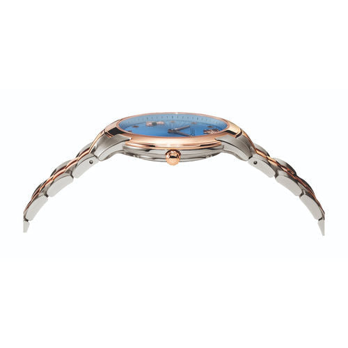 Versace Audrey Quartz Blue Dial Two Tone Steel Strap Watch for Women - VELR00619 Buy Now By Versace