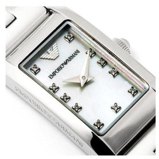 Emporio Armani Donna Mother Of Pearl White Dial Silver Steel Strap Watch for Women - AR3167 Buy Now By Emporio Armani