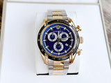 Versace V-Ray Chronograph Quartz Blue Dial Two Tone Steel Strap Watch For Men - VE2I01021 Buy Now By Versace