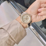 Fossil Stella Multifunction Gold Dial Two Tone Steel Strap Watch for Women - ES4756 Buy Now By Fossil