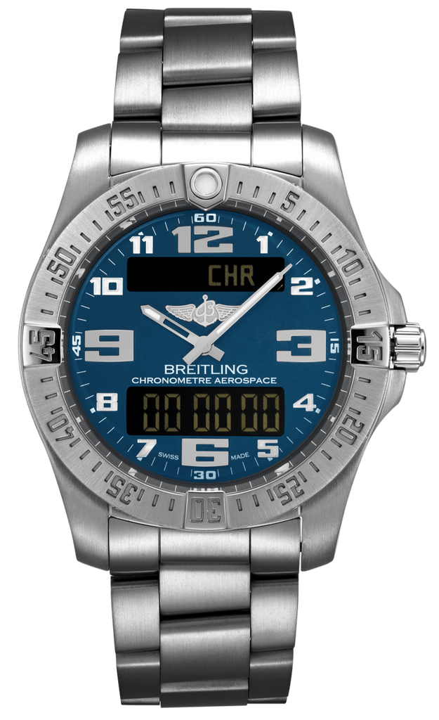 Breitling Aerospace Evo Blue Dial Silver Steel Strap Watch for Men - E79363101C1E1 Buy Now By Breitling