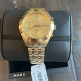 Marc Jacobs Peeker Chronograph Gold Dial Gold Steel Strap Watch for Women - MBM3393 Buy Now By Marc Jacobs
