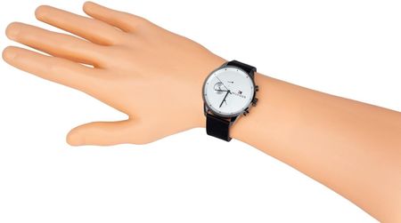 Tommy Hilfiger Lexor Silver Dial Black Leather Strap Watch For Men - 1791489 Buy Now By Tommy Hilfiger