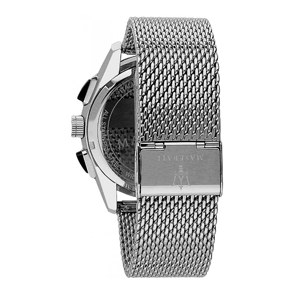 Maserati Traguardo Black Dial Silver Mesh Bracelet Watch For Men - R8873612005 Buy Now By Maserati