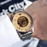 Emporio Armani Meccanico Multicolor Dial Silver Steel Strap Watch For Men - AR1922 Buy Now By Emporio Armani