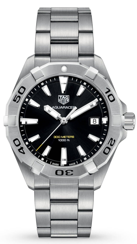 Tag Heuer Aquaracer Black Dial Silver Steel Strap Watch for Men - WBD1110.BA0928 Buy Now By Tag Heuer